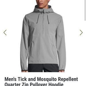 Men’s Quarter-Zip Pullover Hoodie (Mosquito, Tick, and UV Protection jacket)
